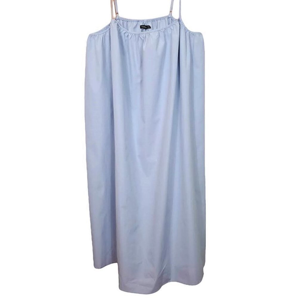 💎224 Boohoo Spaghetti Strap Blue Dress Size